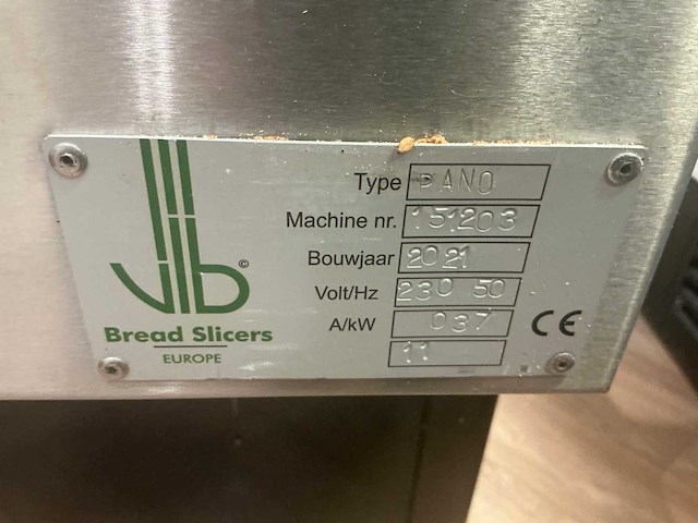 2021 vlb pano broodsnijmachine - afbeelding 7 van  7