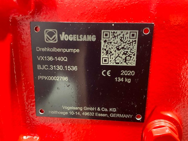2021 vogelsang vx136-105q lobbenpomp - afbeelding 6 van  8