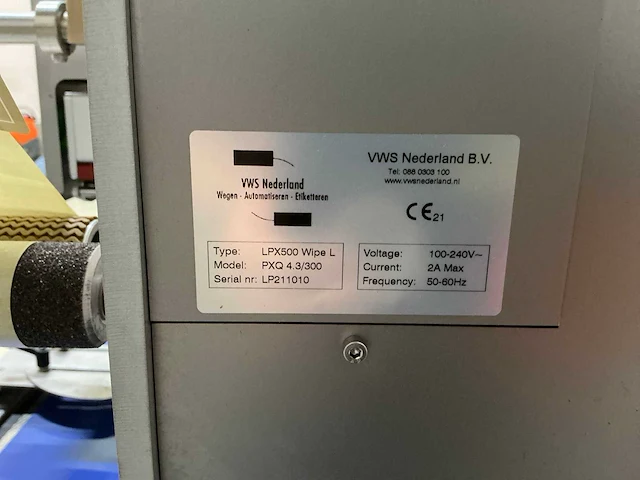 2021 vws lp-500 wipe print- en etiketteermachine - afbeelding 10 van  10