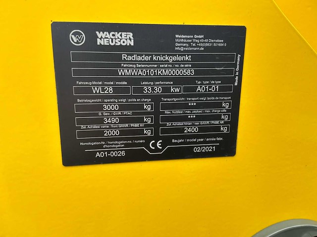 2021 wacker neuson wl28 shovel - afbeelding 14 van  20