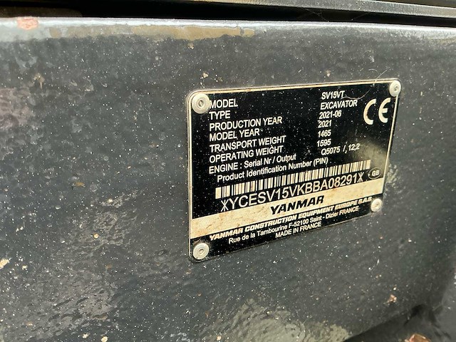 2021 yanmar sv15vt minigraafmachine - afbeelding 29 van  33