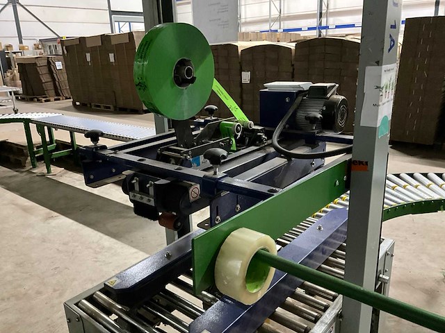 2021 youngsunpack mh-fj-1a dozensluitmachine met rollenbaan - afbeelding 14 van  14