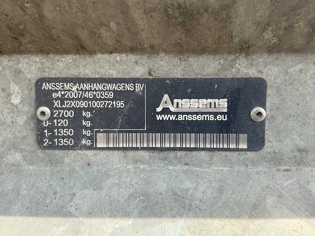 2022 - anssems - msx 2 an - multitransporter/aanhangwagen - afbeelding 7 van  7
