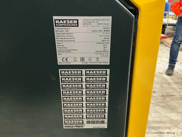 2022 - kaeser db236c - draaizuiger blower - aca 165 koeler - luchtdroger - afbeelding 12 van  17