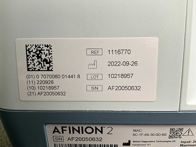 2022 abbott afinion 2 analyzer (2x) - afbeelding 7 van  7