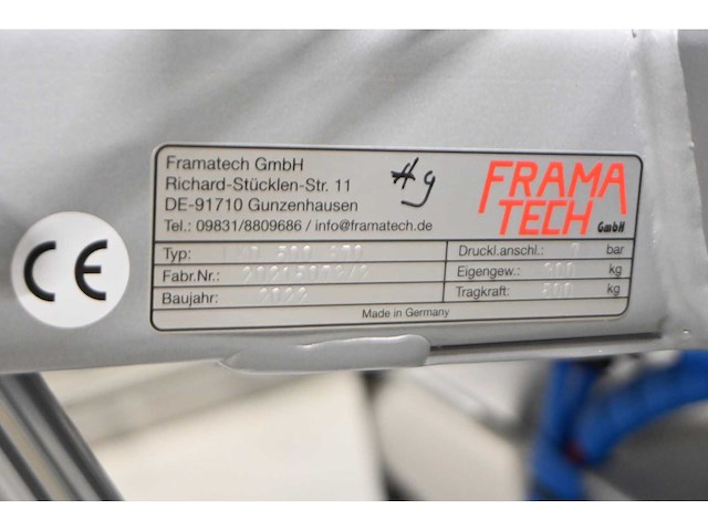2022 abus / framatech zhb / lkd 500 s70 26m1 zelfdragende stalen kraanbaanconstructie met vacuümheffer - afbeelding 6 van  11