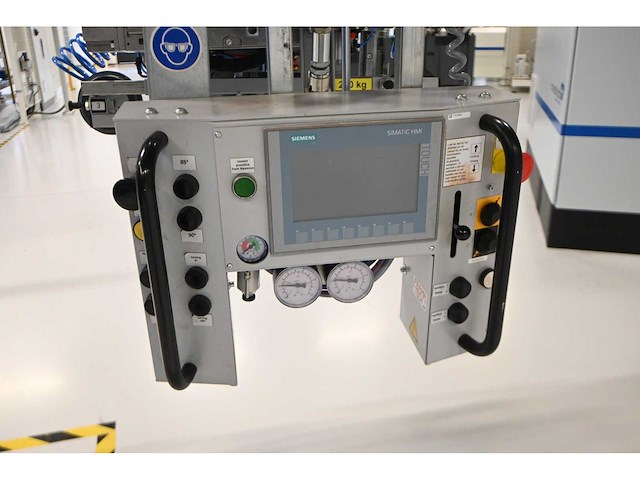 2022 abus / framatech zhb / lned 230 s70 2 x 55m1 zelfdragende stalen kraanbaanconstructie met 5 vacuümheffers - afbeelding 6 van  35