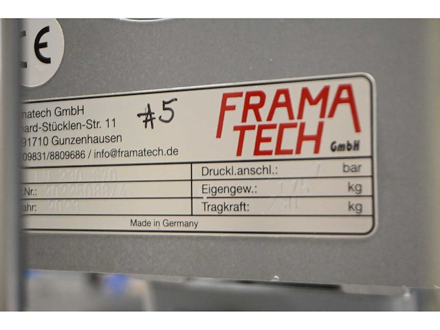 2022 abus / framatech zhb / lned 230 s70 2 x 55m1 zelfdragende stalen kraanbaanconstructie met 5 vacuümheffers - afbeelding 13 van  35