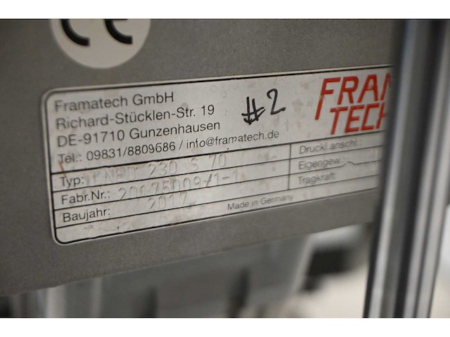 2022 abus / framatech zhb / lned 230 s70 2 x 55m1 zelfdragende stalen kraanbaanconstructie met 5 vacuümheffers - afbeelding 15 van  35