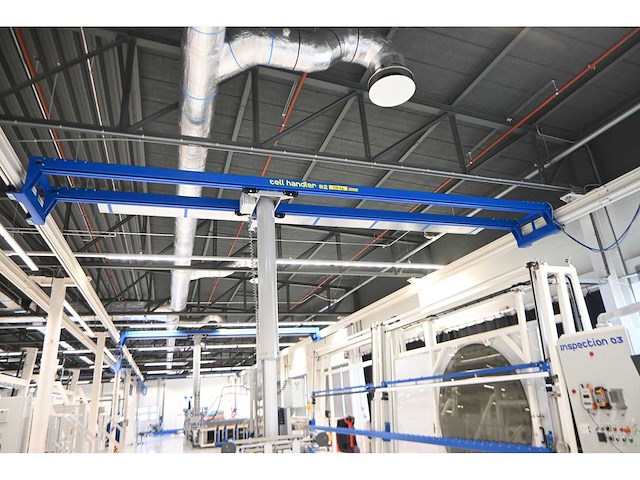 2022 abus / framatech zhb / lned 230 s70 2 x 55m1 zelfdragende stalen kraanbaanconstructie met 5 vacuümheffers - afbeelding 16 van  35