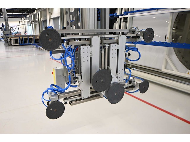 2022 abus / framatech zhb / lned 230 s70 2 x 55m1 zelfdragende stalen kraanbaanconstructie met 5 vacuümheffers - afbeelding 17 van  35