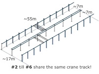 2022 abus / framatech zhb / lned 230 s70 2 x 55m1 zelfdragende stalen kraanbaanconstructie met 5 vacuümheffers - afbeelding 25 van  35