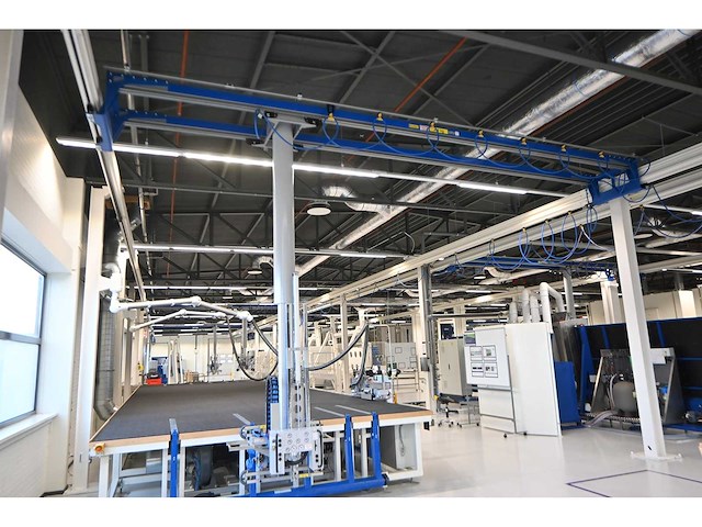 2022 abus / framatech zhb / lned 230 s70 2 x 55m1 zelfdragende stalen kraanbaanconstructie met 5 vacuümheffers - afbeelding 32 van  35