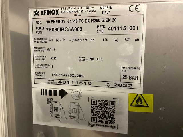 2022 afinox 90 energy vrieskast - afbeelding 4 van  5