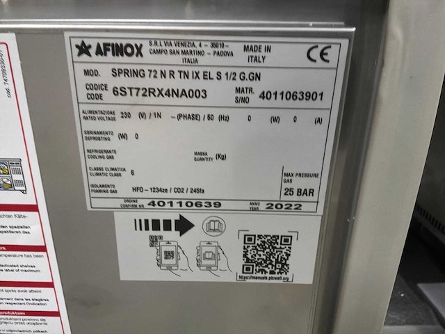 2022 afinox spring 72n koelwerkbank - afbeelding 7 van  9