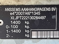 2022 anssems pts 1350.400x200 schaft aanhangwagen - afbeelding 8 van  16
