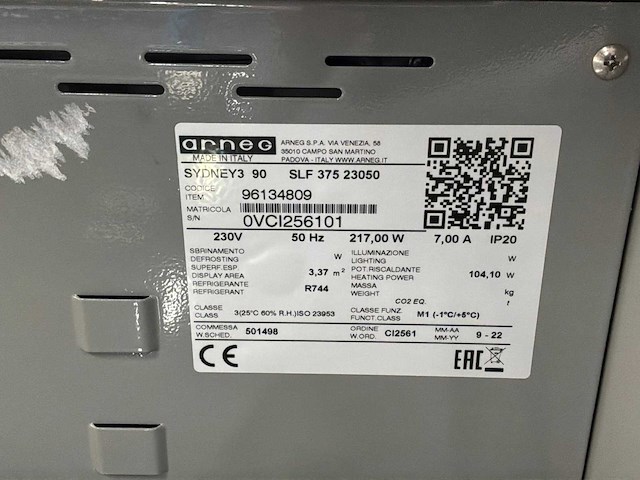 2022 arneg sydney3 90 slf 375 remote wandkoelmeubel - afbeelding 2 van  10