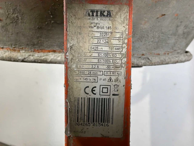2022 atika profi 145s betonmolen 140l - afbeelding 6 van  7