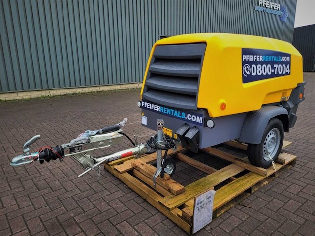 2022 atlas copco xas 58-7 luchtcompressor op aanhanger - afbeelding 1 van  9