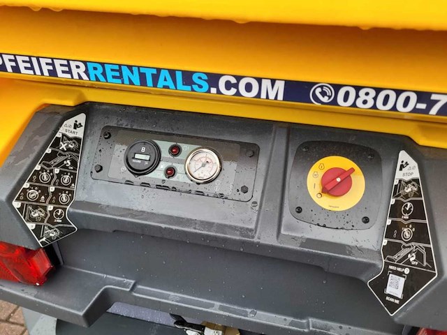 2022 atlas copco xas 58-7 luchtcompressor op aanhanger - afbeelding 8 van  9