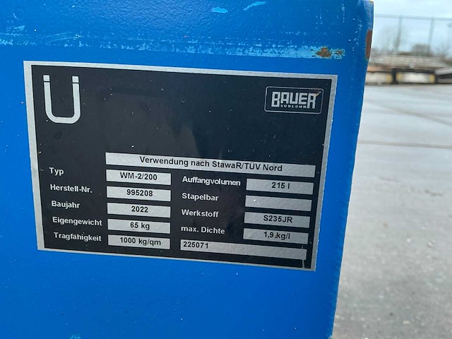 2022 bauer wm-2/200 lekbak (2x) - afbeelding 8 van  9