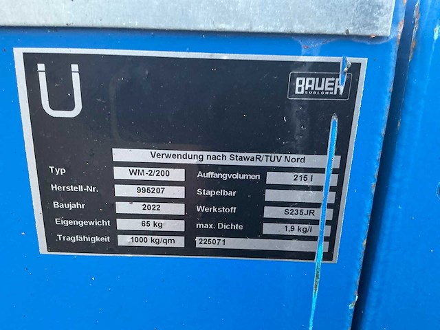 2022 bauer wm-2/200 lekbak (2x) - afbeelding 9 van  9