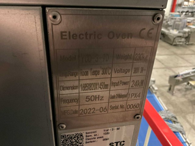 2022 boccuzzi ycd-3-9d confectie oven - afbeelding 5 van  7