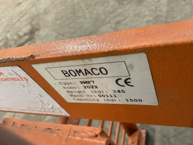 2022 bomaco pmf7 blokkenklem - afbeelding 3 van  5