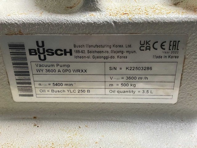 2022 busch cobra ns 0600 c / panda wy 3600 een vacuümpomp-booster combi - afbeelding 3 van  9