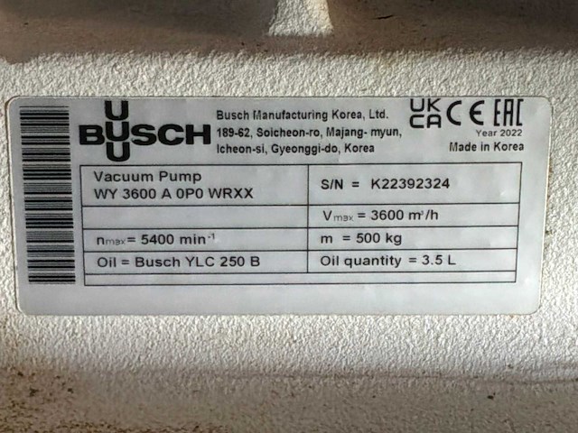 2022 busch cobra ns 0600 c / panda wy 3600 een vacuümpomp-booster combi - afbeelding 3 van  11