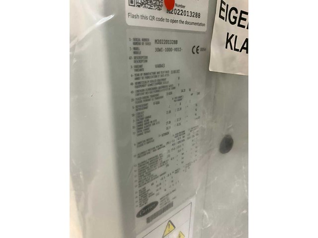 2022 carrier 30wi1000 aquasnap warmtepomp en koelinstallatie - afbeelding 6 van  15