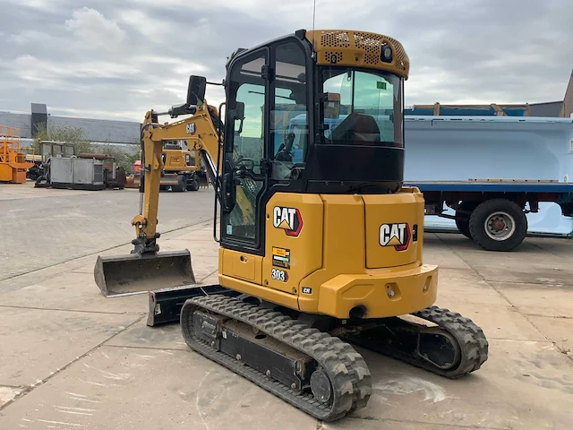 2022 caterpillar 303 rupsgraafmachine met bakkenset - afbeelding 4 van  41