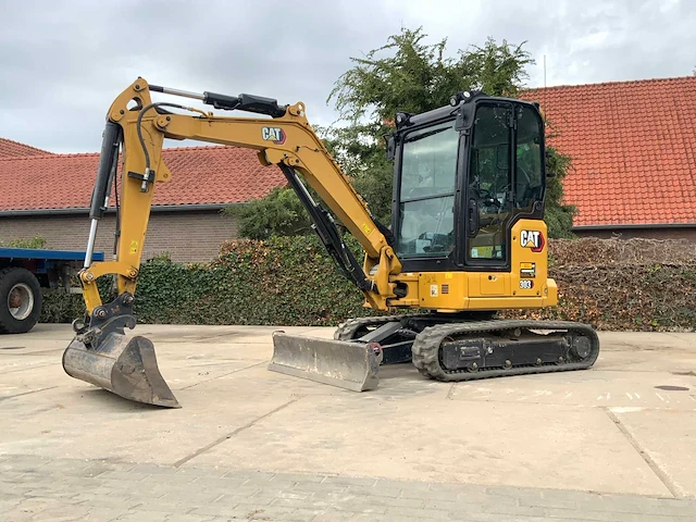 2022 caterpillar 303 rupsgraafmachine met bakkenset - afbeelding 1 van  41