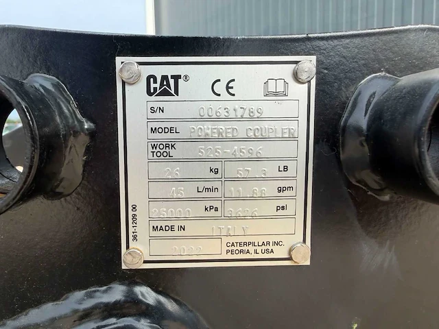 2022 caterpillar 525-4596 cw05 hydraulische snelwissel – nieuw - afbeelding 8 van  8