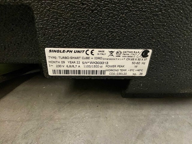 2022 cattani cube turbo smart afzuig systeem - afbeelding 8 van  8