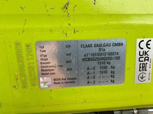 2022 claas 2900 liner dubbelrotor-zwadhark - afbeelding 26 van  27