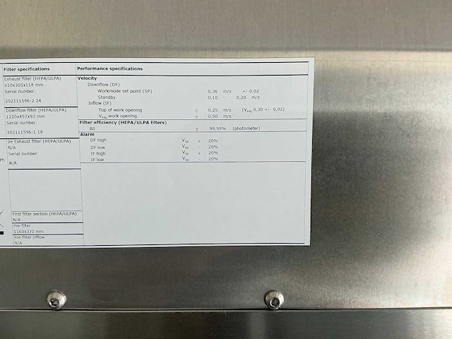 2022 clean air by baker biovanguard 4 laminaire flow kast - afbeelding 5 van  8