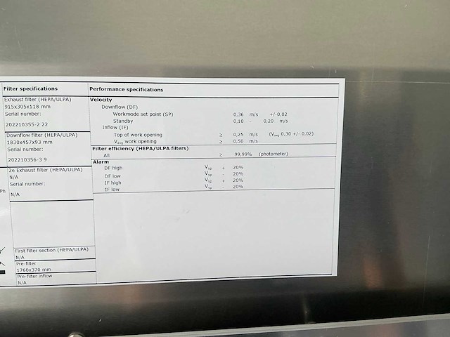 2022 clean air door baker biovanguard 6 laminar flow cabinet - afbeelding 3 van  11