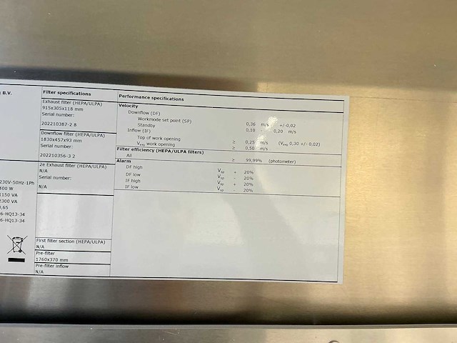 2022 clean air door baker biovanguard 6 laminar flow cabinet - afbeelding 2 van  10