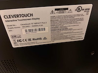 2022 clevertouch impact plus 2 interactive touchscreen 75” - afbeelding 1 van  1