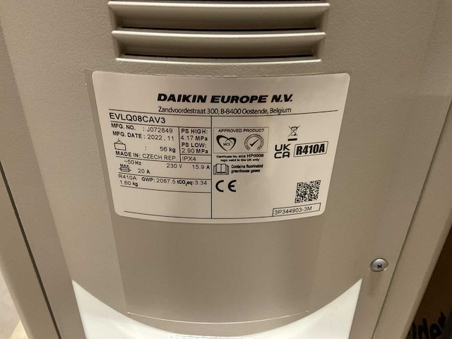 2022 daikin altherma evql08cav3 buiten-unit - afbeelding 3 van  7
