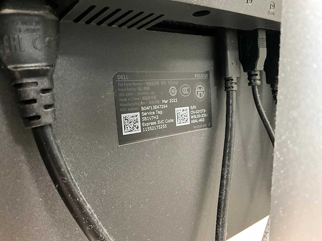 2022 dell p3222qe monitor (2x) - afbeelding 4 van  6