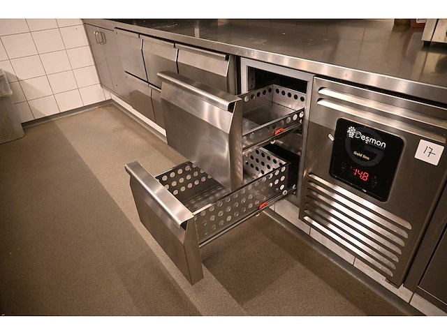 2022 desmon goldline lptgm4-sp-3kh 8-delige rvs koelwerkbank - afbeelding 6 van  7