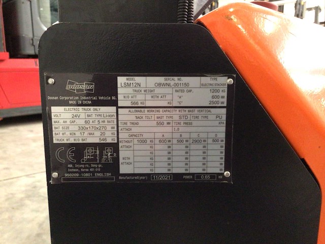 2022 doosan lsm12n-7 stapelaar - afbeelding 8 van  8