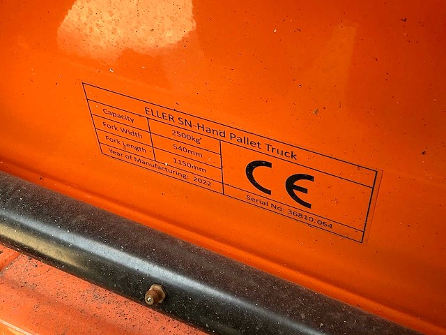 2022 ellerlift hydraulische handpalletwagen - afbeelding 5 van  5