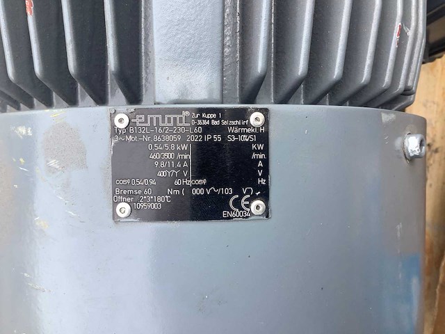 2022 emod b132l-16/2-230-l60 elektromotor - afbeelding 4 van  4
