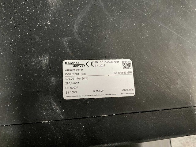 2022 gardner denver c-vlr 301 vacuümpomp - afbeelding 6 van  7