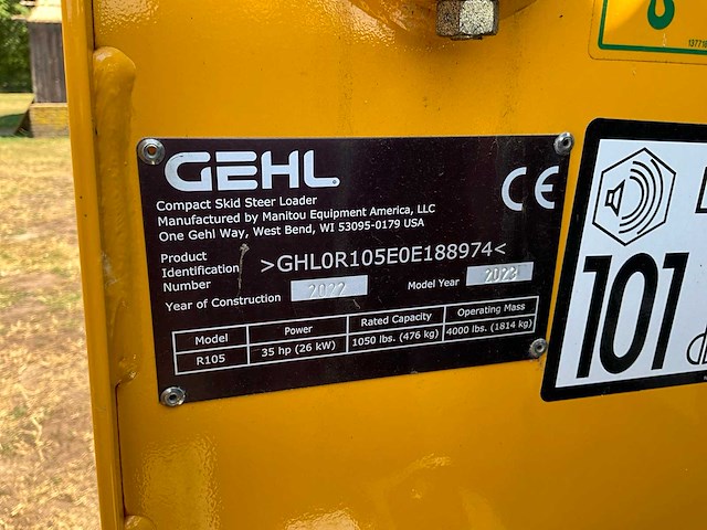 2022 gehl r105 schranklader - afbeelding 16 van  23