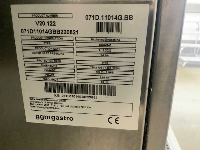 2022 ggmgastro dsoz445 korvenvaatwasmachine - afbeelding 7 van  8