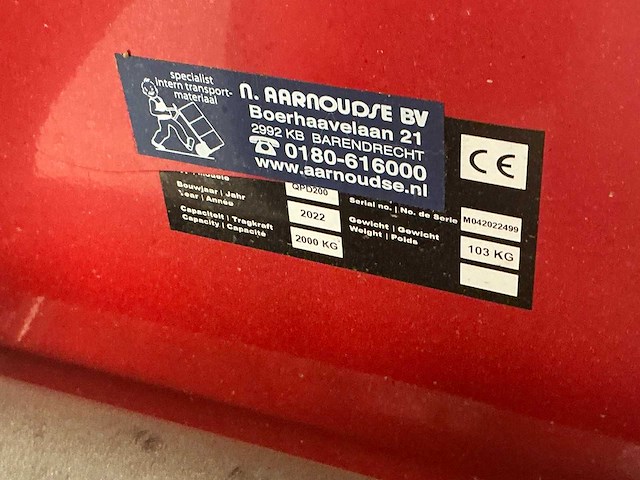 2022 hand hydraulische palletwagen - afbeelding 2 van  10